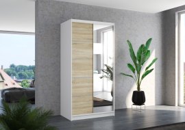 Ormar s kliznim vratima Orlando - 100 cm - bijela/sonoma