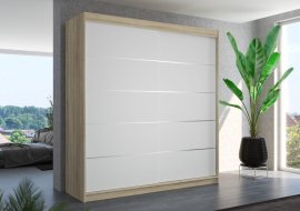 Ormar s kliznim vratima Esteva - 200 cm - sonoma hrast/bijela