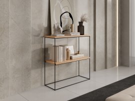 Toaletni stolić za šminkanje Toni - crna/hrast lancelot