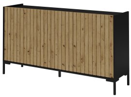 Niska komoda Larista - crna/artisan