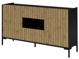 Komoda s otvorenom policom Larista - crna/artisan