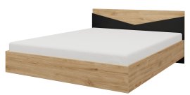 Krevet Atson 160x200 cm - crna/hrast