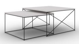 Set dva stolića za dnevni boravak Licco - crna/beton
