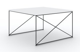 Stolić za dnevni boravak Nelia - crna/bijela mat