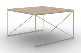 Stolić za dnevni boravak Nelia - zlatna/artisan