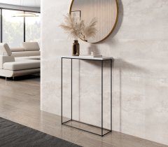 ADRK Furniture - Konzolni stolić Sili - crna/beton