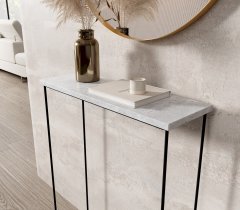ADRK Furniture - Konzolni stolić Sili - crna/beton