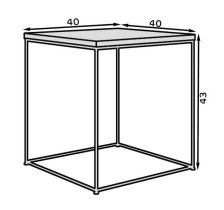 ADRK Furniture - Stolić za dnevni boravak Adina - bijela/crna