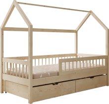 ADRK Furniture - Dječji krevet Galicja - 90x200 cm - bor
