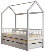 ADRK Furniture - Dječji krevet Artes s dodatnim ležajem - 90x200 cm - bijela