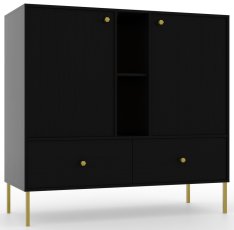 Komoda Tili 2D2S2P - crna