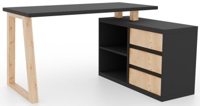 ADRK Furniture - Radni stol Iwo II - graphite/artisan