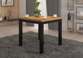 Stolić za dnevni boravak Olaf 1 - 80x80cm - artisan hrast/crna mat