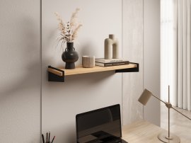 Polica Ovo - crna/lancelot hrast