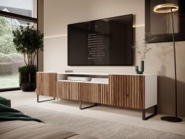 RTV komoda Miro stojeća - bijela/katania