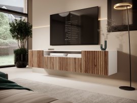 Stenska RTV komoda Miro - bijela/katania