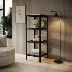 Regal Reli - crni/beton