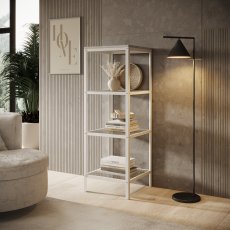 Regal Reli - bijela/beton