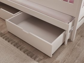 ADRK Furniture - Dječji krevet Artes II s dodatnim ležajem - 90x200 cm - bijela