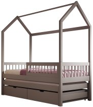 ADRK Furniture - Dječji krevet Artes II s dodatnim ležajem - 90x200 cm - siva