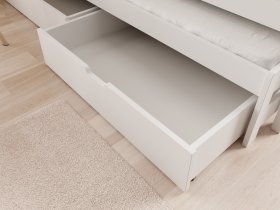 ADRK Furniture - Dječji krevet s dodatnim ležajem Orio - 90x200 cm - bijela