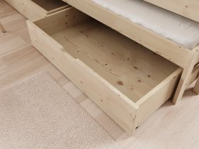 ADRK Furniture - Dječji krevet s dodatnim ležajem Orio - 80x180 cm - borovina