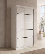 Ormar s kliznim vratima Verto - 100 cm - bijeli