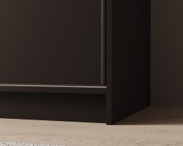 ADRK Furniture - Ormar s kliznim vratima Castello - 120 cm - crni