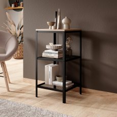 Regal Rolin - crni/artisan hrast