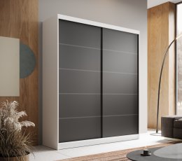 Ormar s kliznim vratima Hannah - 180 cm - bijeli/crni