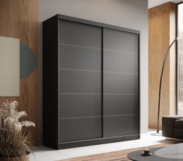 Ormar s kliznim vratima Hannah - 180 cm - crni