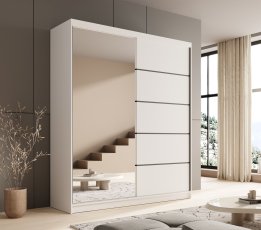 Ormar s kliznim vratima Nico - 180 cm - bijeli