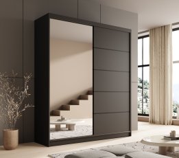 Ormar s kliznim vratima Nico - 180 cm - crni