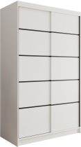 ADRK Furniture - Ormar s kliznim vratima Lizi 120 cm - bijeli