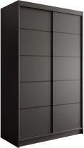 ADRK Furniture - Ormar s kliznim vratima Lizi 120 cm - crni