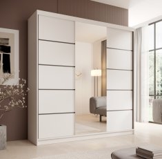 Ormar s kliznim vratima Sonic 200 cm - bijeli