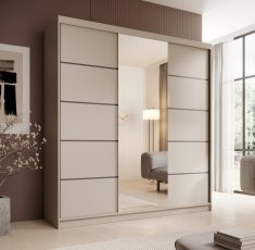 Ormar s kliznim vratima Sonic 200 cm - kašmir