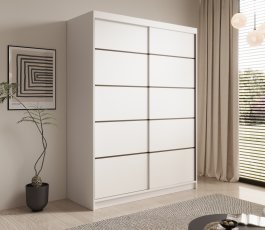 Ormar s kliznim vratima Calma 150 cm - bijeli