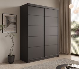 Ormar s kliznim vratima Calma 150 cm - crni