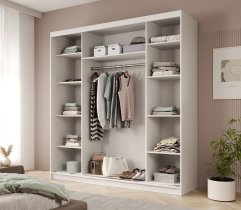 ADRK Furniture - Ormar s kliznim vratima Greta 200 cm - bijeli