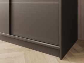 ADRK Furniture - Ormar s kliznim vratima Greta 200 cm - crni