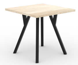 Blagovaonski stol Rodos 84 - sonoma hrast, črne noge