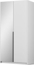 ADRK Furniture - Ormar Alera II 100 cm - bijeli/crne ručke