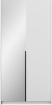 ADRK Furniture - Ormar Alera II 100 cm - bijeli/crne ručke