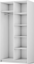 ADRK Furniture - Ormar Alera II 100 cm - bijeli/zlatne ručke