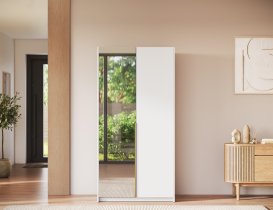 ADRK Furniture - Ormar Alera II 100 cm - bijeli/zlatne ručke