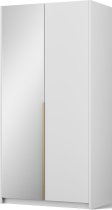 ADRK Furniture - Ormar Alera II 100 cm - bijeli/zlatne ručke
