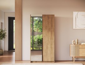 ADRK Furniture - Ormar Alera II 100 cm - artisan hrast/crne ručke