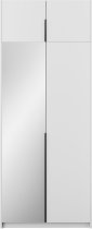 ADRK Furniture - Ormar Alera II s nadogradnjom 100 cm - bijeli/crne ručke