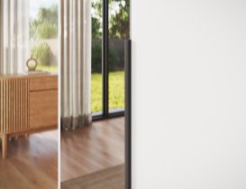 ADRK Furniture - Ormar Alera II s nadogradnjom 100 cm - bijeli/crne ručke